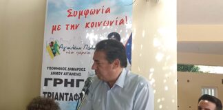 Ομιλία του Γρηγόρη Τριανταφυλλόπουλου στην Τέμενη
