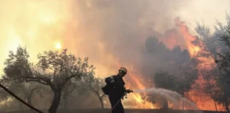 Η Κορινθία φλέγεται ξανά – και οι άνεμοι δυσκολεύουν τα εναέρια