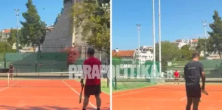 Άδωνις Γεωργιάδης και Στέφανος Κασσελάκης σε φιλική αναμέτρηση στο κορτ του τένις