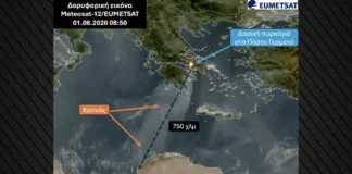 Καπνός από τις φωτιές διέσχισε τη Μεσόγειο – Ταξίδεψε 750 χιλιόμετρα μέχρι τη Βόρεια Αφρική